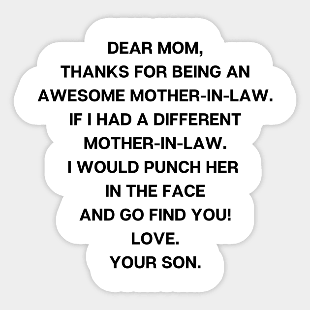 Mom In Law Gift From Daughter T-shirt, Hoodie, Mug, Phone Case Sticker by Giftadism
